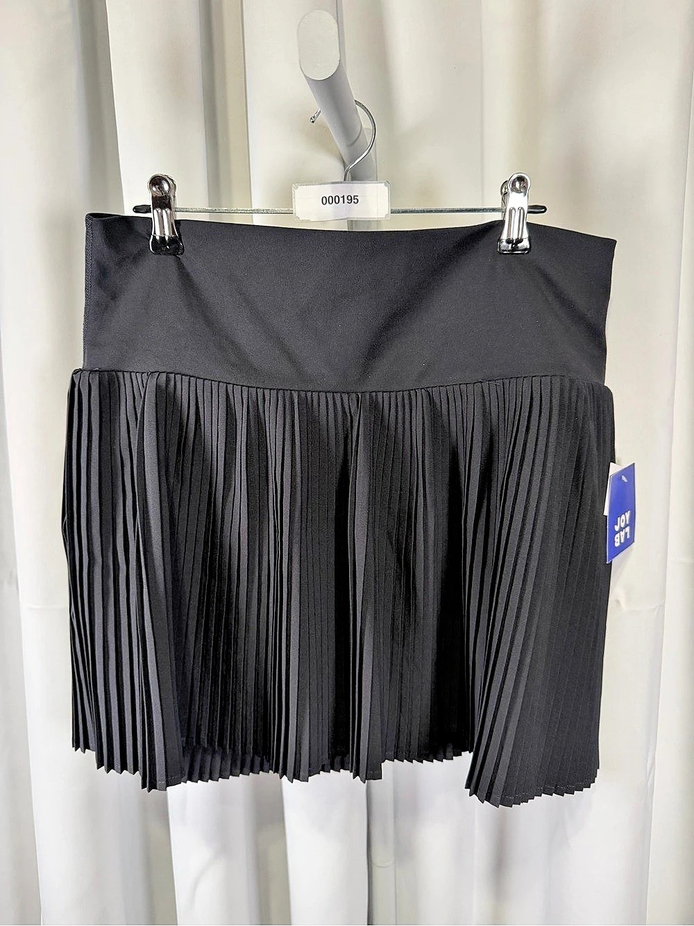 JoyLab Built-In Shorts Pleated Mini Skirt Black Large NWT